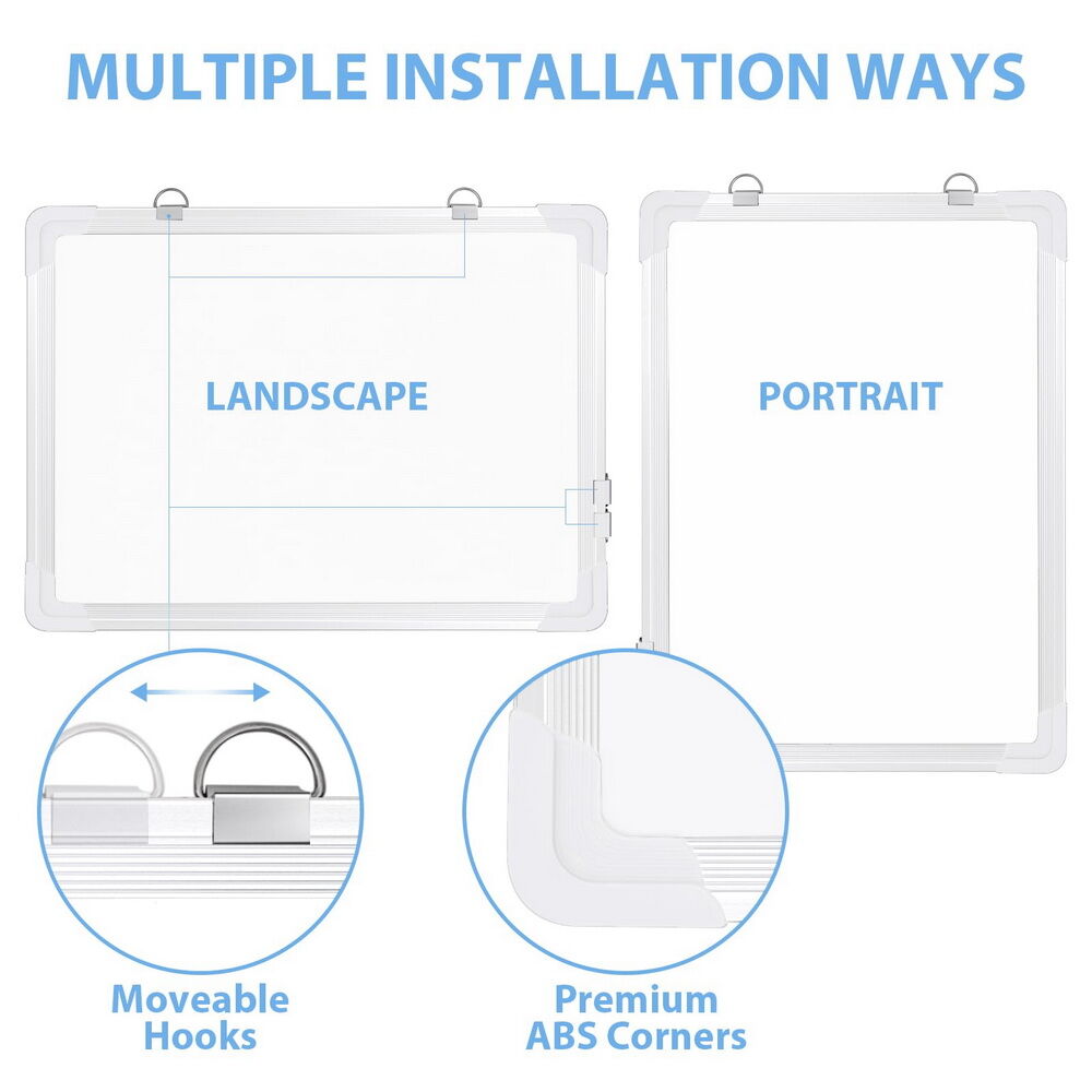 Dry Erase Whiteboard Small Magnetic Hanging Double-sided Whiteboard ...