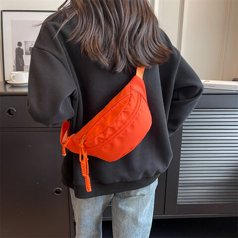 Bolsa de Peito Masculina Cor Sólida Bolsa de Cintura Feminina de Alta Qualidade Bolsa de Ombro Multifuncional Pochete Masculina Transversal Bolsa Pequena