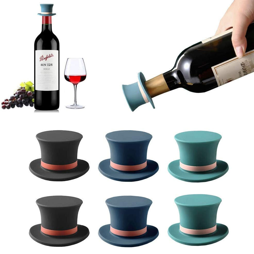 thumbnail image 2 of Cowboy Hat Silicone Wine Stopper - Decorative Bottle Topper For Wine Lovers, Airtight Seal 2 of 10
