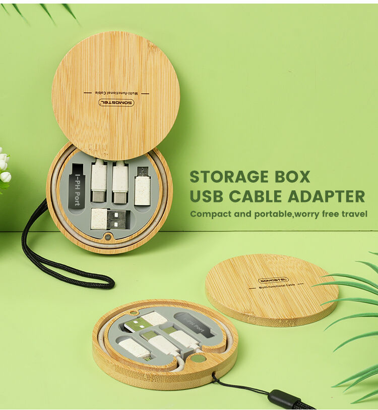 Somostel Cables Wholesale Bjz19 2.1a/1.5m Bamboo Box Multi Function And ...