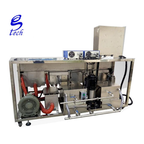 Limpiador ultrasónico de la máquina de la limpieza ultrasónica industrial de la industria del hardware de los accesorios del retiro del aceite del buen precio cuatro tanques