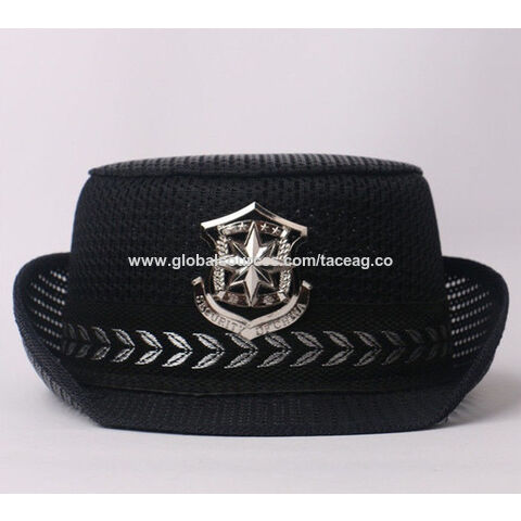 Gorra de seguridad para mujer, sombrero de ala ancha para verano, gorra de uniforme de guardia de seguridad