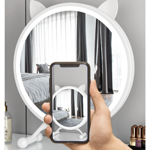 Miroir de Maquillage Lumineux, Miroir de Courtoisie Hollywood avec Lumières et Rotation à 105°