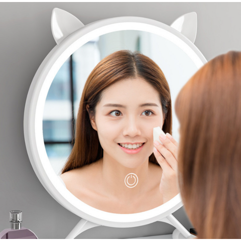 Miroir de Maquillage Lumineux, Miroir de Courtoisie Hollywood avec Lumières et Rotation à 105°