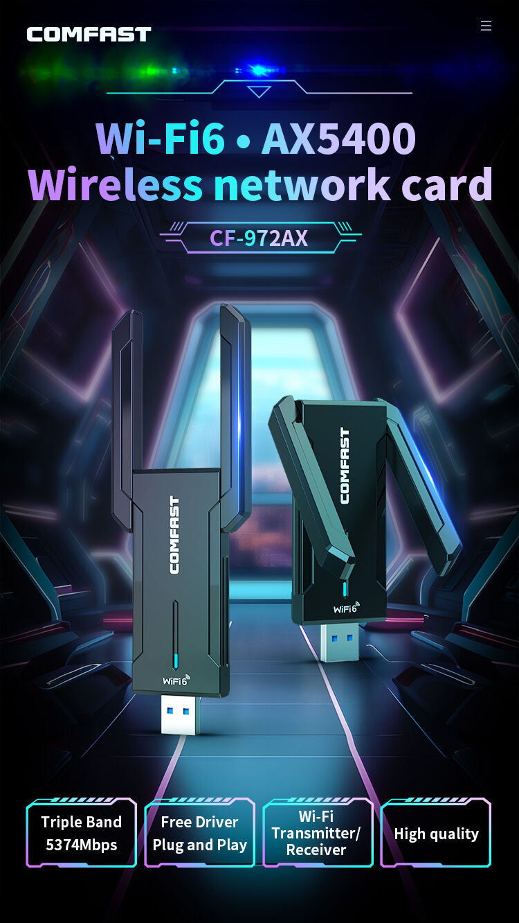 Hot Selling Comfast Cf972ax Support Linux Usb3.0 Network Card