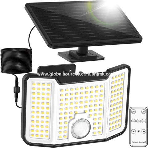 IP65 Wasserdichte Solarleuchten mit Bewegungsmelder für den Außenbereich, Solar-Außenleuchten mit 180 LEDs, Dämmerung bis Morgengrauen Außenbeleuchtung für Garten