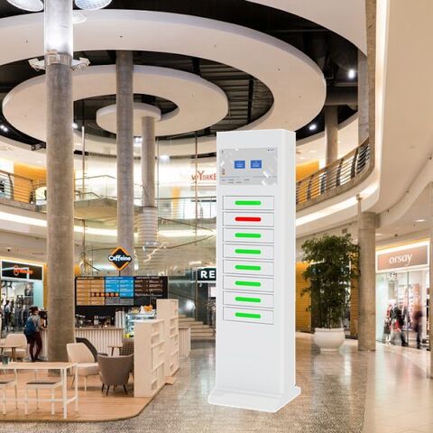 Event Mobile Charging Dock Floor Stand Mobile Phone Charger Kiosk