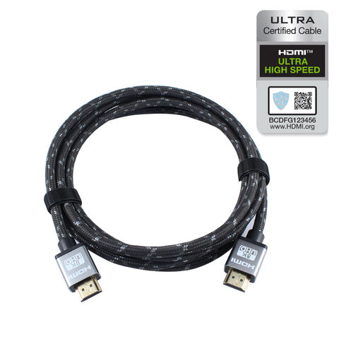 Câble HDMI 2.1 Ultra HD 3m (10ft) 28AWG HDTV 3D 4K 2160P HDR 120Hz 48Gbps avec Label Certifié