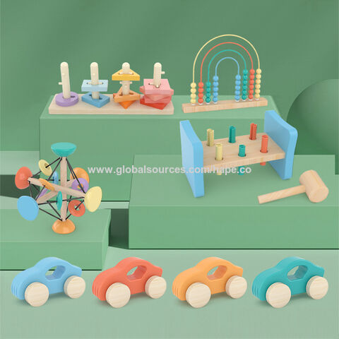 Material Montessori bebé holz arco iris educativo rompecabezas de madera juguetes sensoriales niño matemáticas ayudas de enseñanza