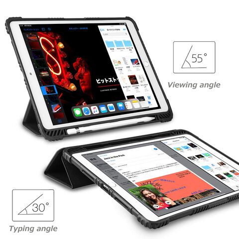 Armor Serie TPU PC Material 10.2 Zoll Folio Stoßfeste Tablet Hülle mit Stifthalter iPad Schutzhülle
