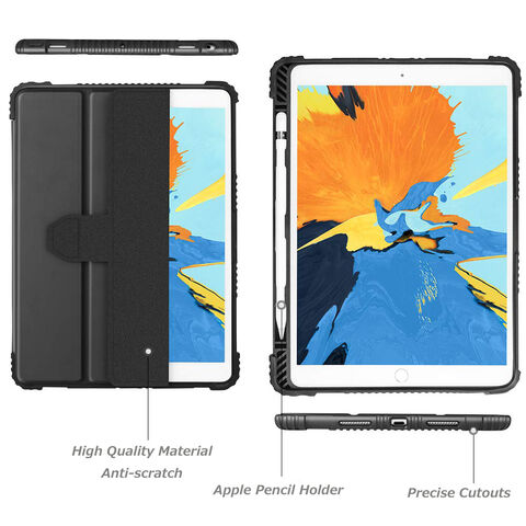 Armor Serie TPU PC Material 10.2 Zoll Folio Stoßfeste Tablet Hülle mit Stifthalter iPad Schutzhülle