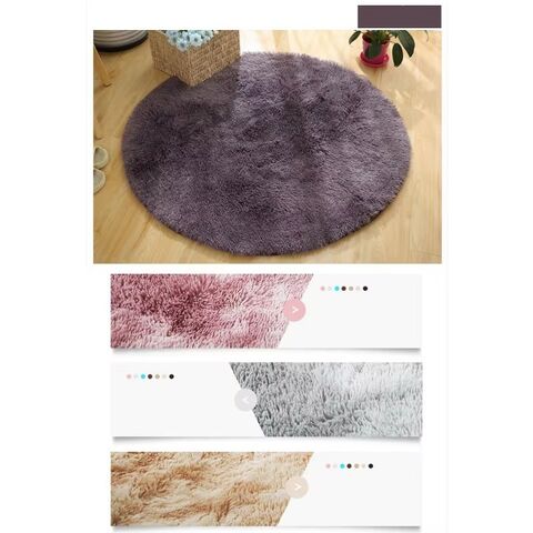 Tapis Textile Rond Nordique Personnalisé en Peluche Douce Multifonctionnel pour la Décoration Intérieure
