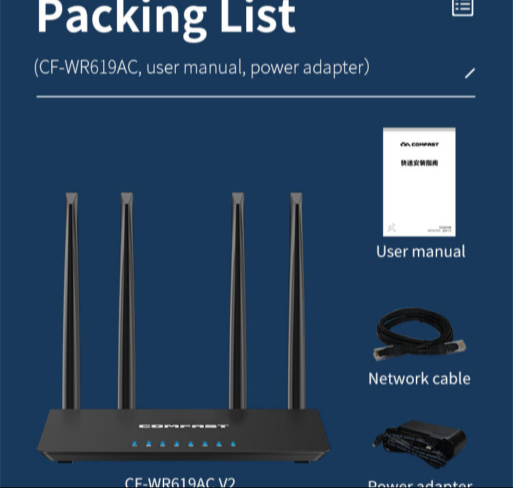 High Performance Comfast Cf-wr619ac V2 Ddr 128mb Flash 16mb 5.8ghz ...