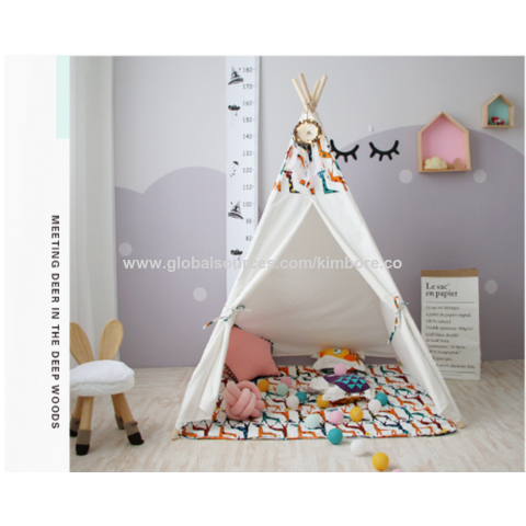 2024 mejor vendedor tipi indio tienda para niños, tipi tienda de juegos para niñas y niños al aire libre camping Playhouse
