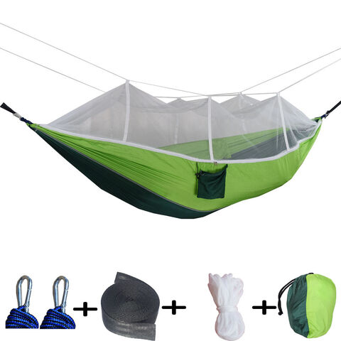 Hamaca para exteriores con mosquitera, carpa aérea de camping de nailon con luz