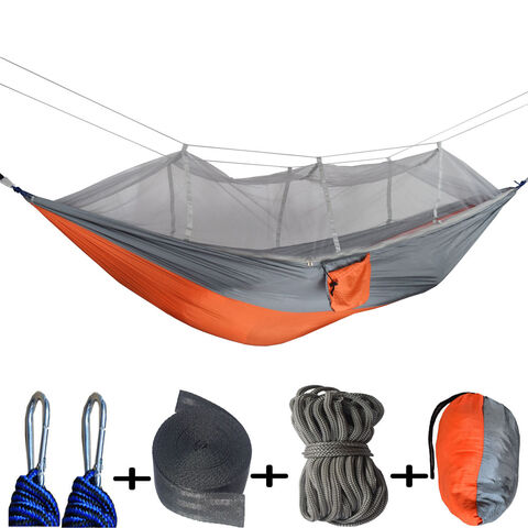 Hamaca para exteriores con mosquitera, carpa aérea de camping de nailon con luz