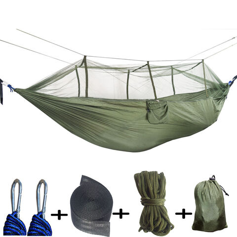 Hamaca para exteriores con mosquitera, carpa aérea de camping de nailon con luz