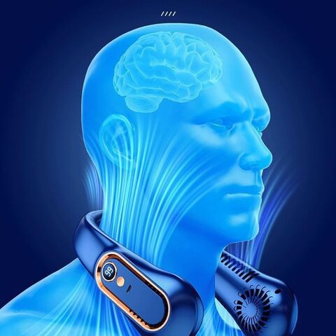 Ventilador de Cuello Portátil Sin Aspas, Ventilador Eléctrico Recargable por USB, Ideal para Mayoristas