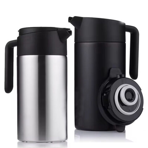 Taza de café de acero inoxidable de doble pared con tapa a prueba de fugas, termo de vacío, taza de viaje, cafetera/jarra de acero inoxidable