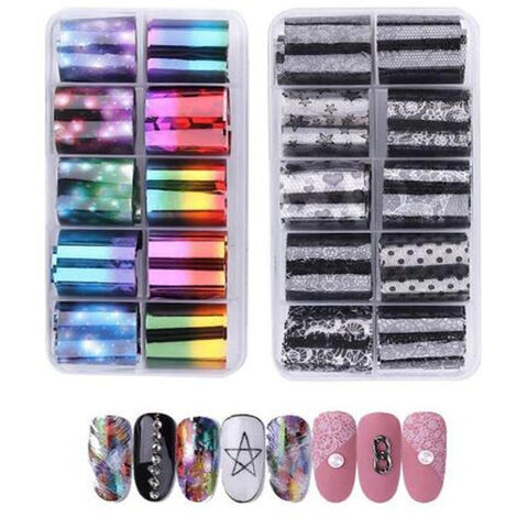 Autocollants pour Ongles Transfert Feuille d'Emballage JX