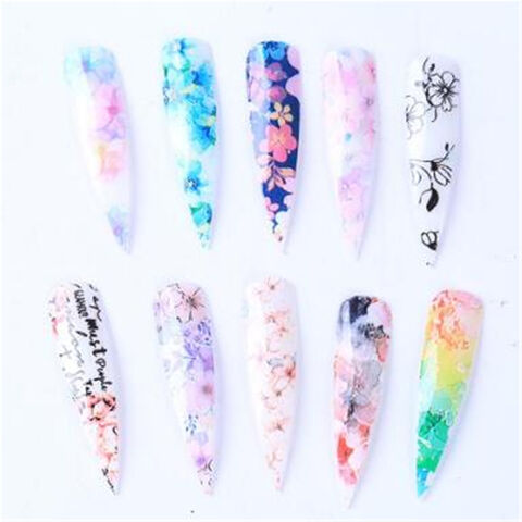 Autocollants pour Ongles Transfert Feuille d'Emballage JX