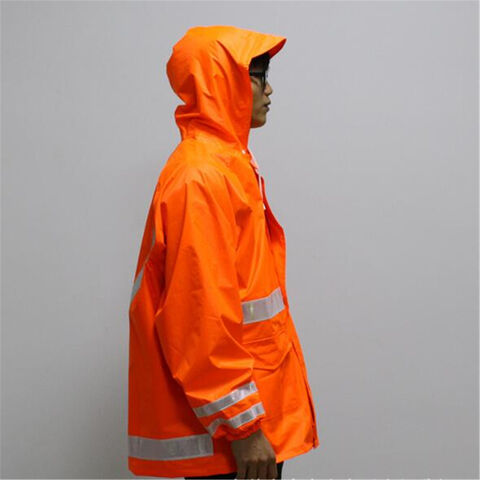 Ropa de seguridad vial, impermeable reflectante con carga USB y luz LED, abrigo de seguridad JX