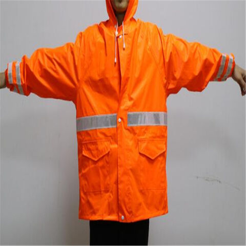Ropa de seguridad vial, impermeable reflectante con carga USB y luz LED, abrigo de seguridad JX
