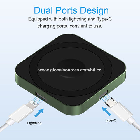 15W 3 dans 1 chargeur sans fil magnétique pour le téléphone portable Airpods d'IWatch (vert)