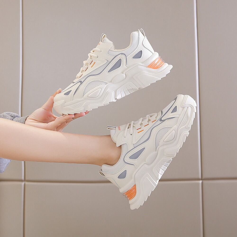 Breathable Running Shoes Women Chunky Athletic Shoes Casual Trainers ...