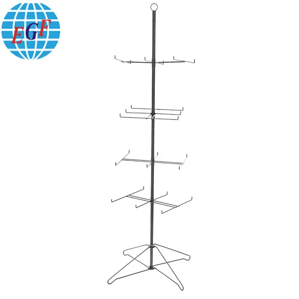 Factory Direct High Quality China Wholesale 4-tier 24-hook Wire Base ...