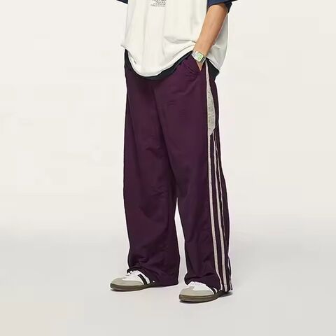 Track Pants Women Baggy Pants Drawstring Waist Striped Wide