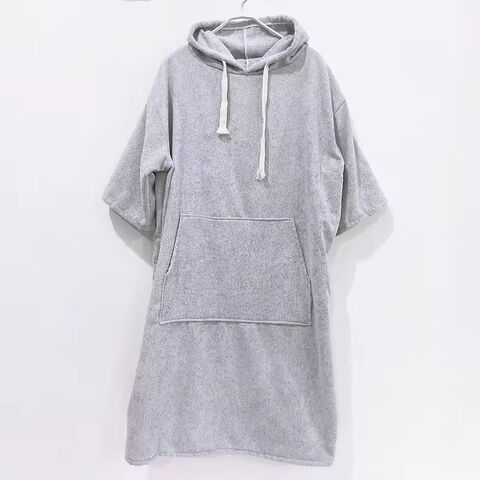 Werbe-Strandtuch im Großhandel, Bademantel aus weichem Frottee, Umziehhilfe mit Kapuze, Handtücher individuell gestalten, Unisex-Poncho