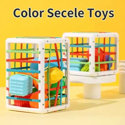 Juegos de clasificación de desarrollo temprano, actividad de aprendizaje Montessori, juguete educativo multifuncional de silicona para niños, juguete para bebés