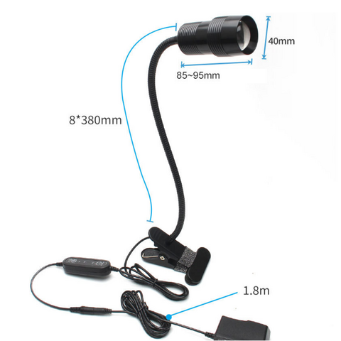 Lampe de croissance LED pliable pour plantes et fleurs, spectre complet réglable, lampe de culture 10W LEDs haute luminosité avec minuterie automatique