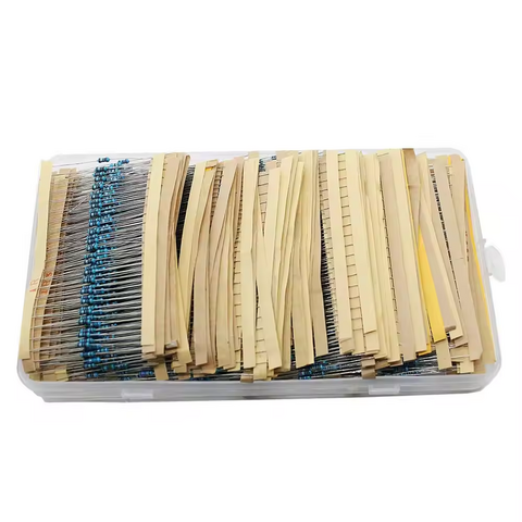 Lot de 2600 pièces 130 valeurs 1/4W 0.25W 1% Résistances à film métallique Assortiment Kit Ensemble Lot Assortiment de résistances Fixes