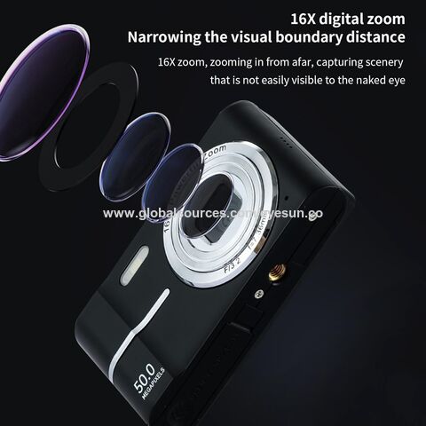 50MP High-Resolution Digital Camera with 1080p Video Capabilities for Vlogging Compact and Design perfect for everyone