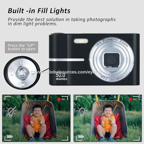 50MP High-Resolution Digital Camera with 1080p Video Capabilities for Vlogging Compact and Design perfect for everyone