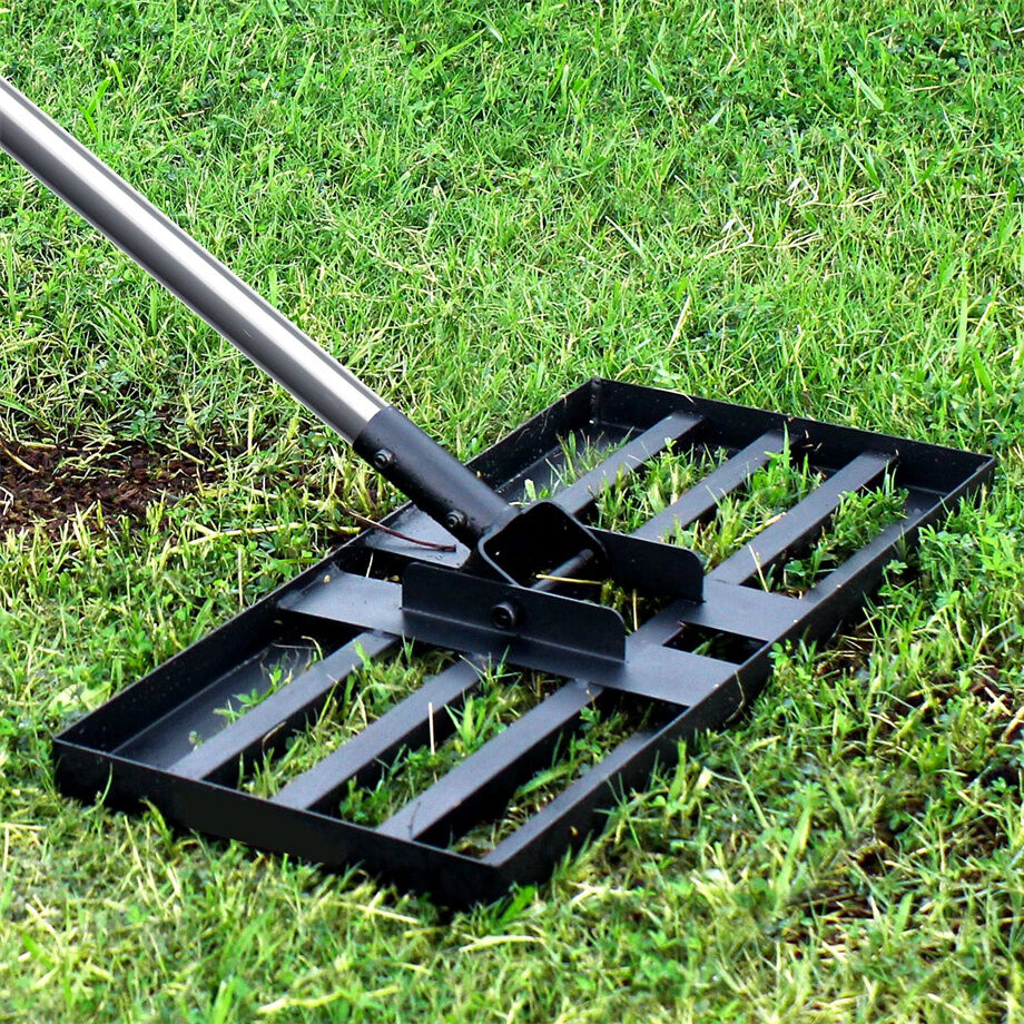 Reinforce Rake Buy-wish Steel Head Reinforced Design Rolling Lawn Rake Diy Gardening ...