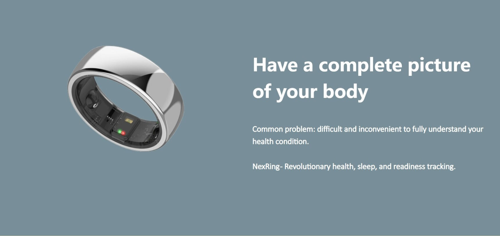 Smart Ring For Sleep & Health Tracking - Monitors SpO₂, HRV, Heart Rate, 7-Day Battery, 5ATM Waterproof