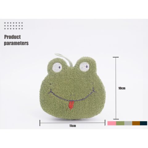 Proveedor Esponjas de Limpieza Naturales de Alta Calidad, Paño para Lavar Platos, Rana Animal de Dibujos Animados para Esponjas de Limpieza de Cocina