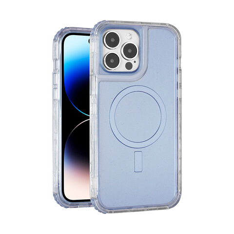 Coque de téléphone à paillettes Urban Play pour iPhone 15, motif peint à l'intérieur, coque hybride 3-en-1 en TPU et PC.
