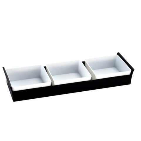Venta directa de fábrica Platos de postre cuadrados japoneses de múltiples compartimentos JX