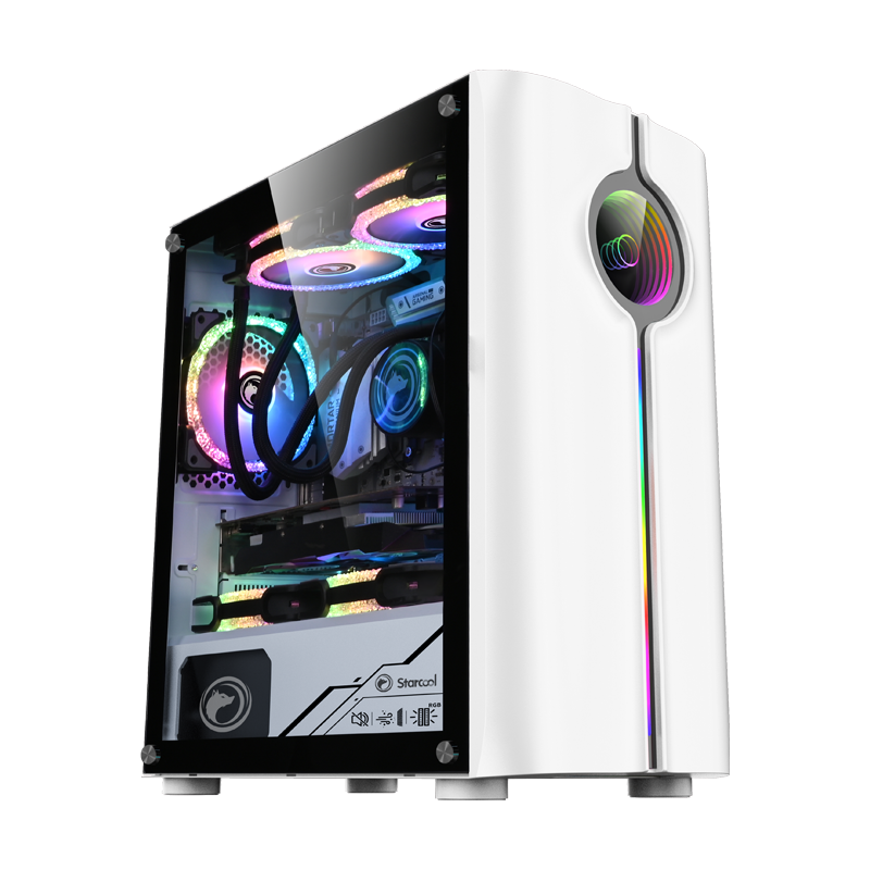 Ref Case Pc Fpmax Pc Computer Case Tempered Glass Full View Gaming Pc Case Argb Fan ...