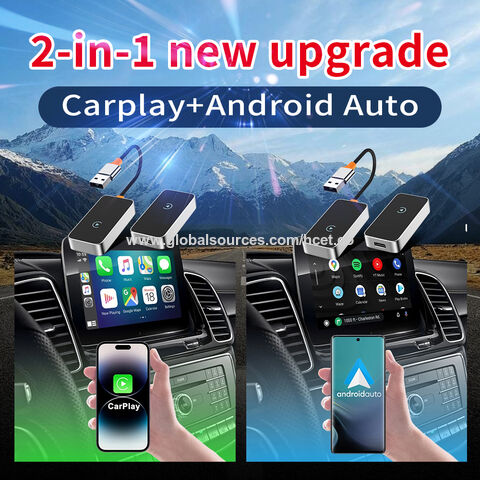 2-in-1 Wireless CarPlay & Android Auto Adapter, Plug Martinique