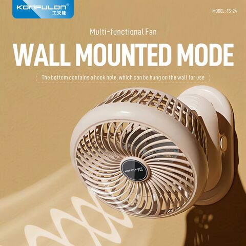 Konfulon 2024 Neu eingetroffener Desktop-Clip-Ventilator, maximale Windgeschwindigkeit in 5 Stufen einstellbar