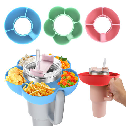 Silikon Snackring Snackschale für 40 oz Becher mit Griff Silikon Snacktablett