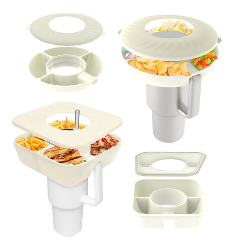 Silikon Snackring Snackschale für 40 oz Becher mit Griff Silikon Snacktablett