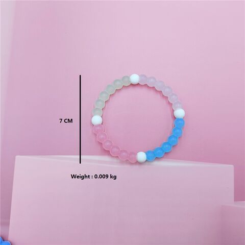 Pulsera Noctilucente Personalizada de Silicona Luminosa con Camuflaje, Transparente y Cuentas Multicolor - Ideal para Mayoristas