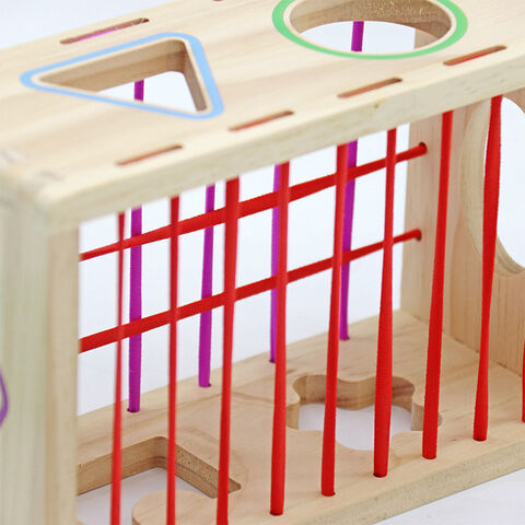 Montessori Lernspielzeug aus Holz, Formensortierspielzeug mit Klangbausteinen, individuell anpassbar W12D421