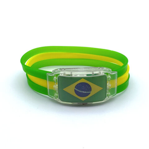 Neues Design 2025 Katar WM Armband LED Beleuchtung Flagge Silikonarmband JX